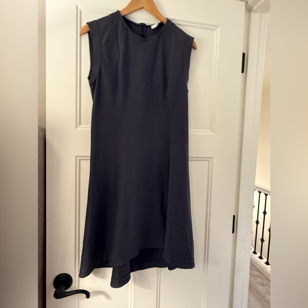 Brunello Cucinelli Sleeveless High-Low Dress in Charcoal